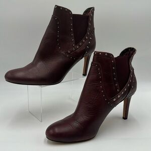 Vince Camuto Studded Plum Leather Boots NWT Size 9